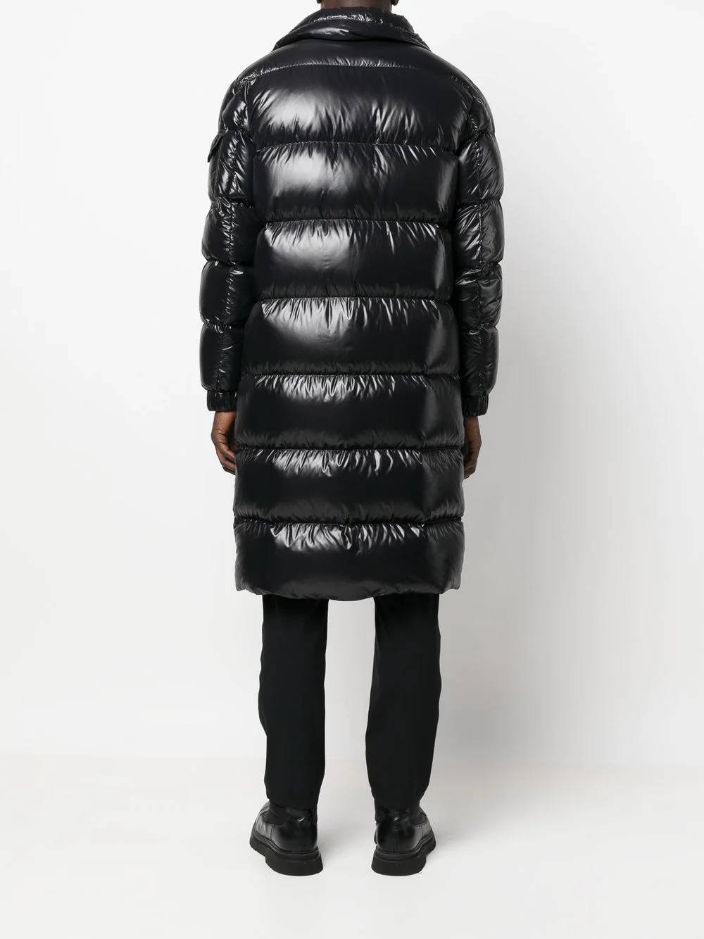 high-shine feather-down padded coat - 6