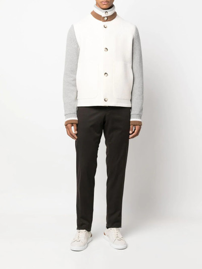 Herno Resort knitted-panel bomber jacket outlook