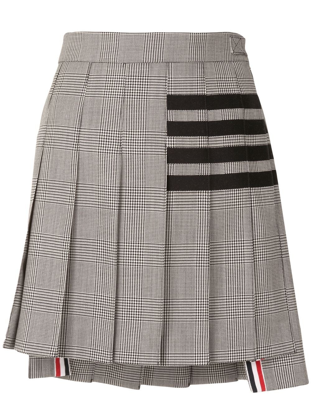 check print pleated skirt - 1