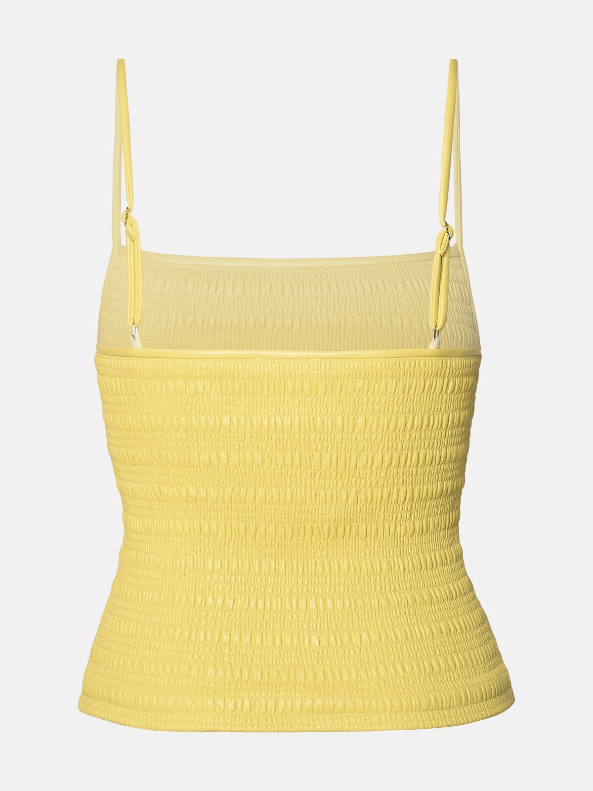 'ARENDA' TANK TOP IN LIME POLYURETHANE BLEND - 3