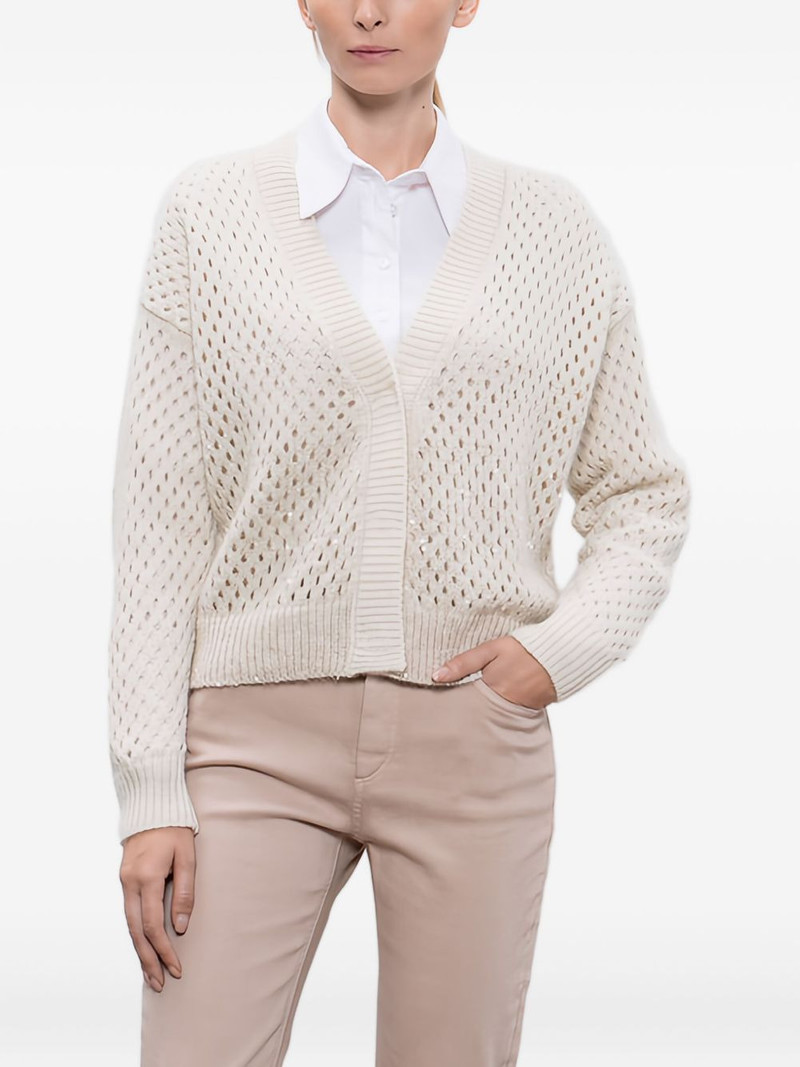 PESERICO long-sleeve V-neck cardigan outlook
