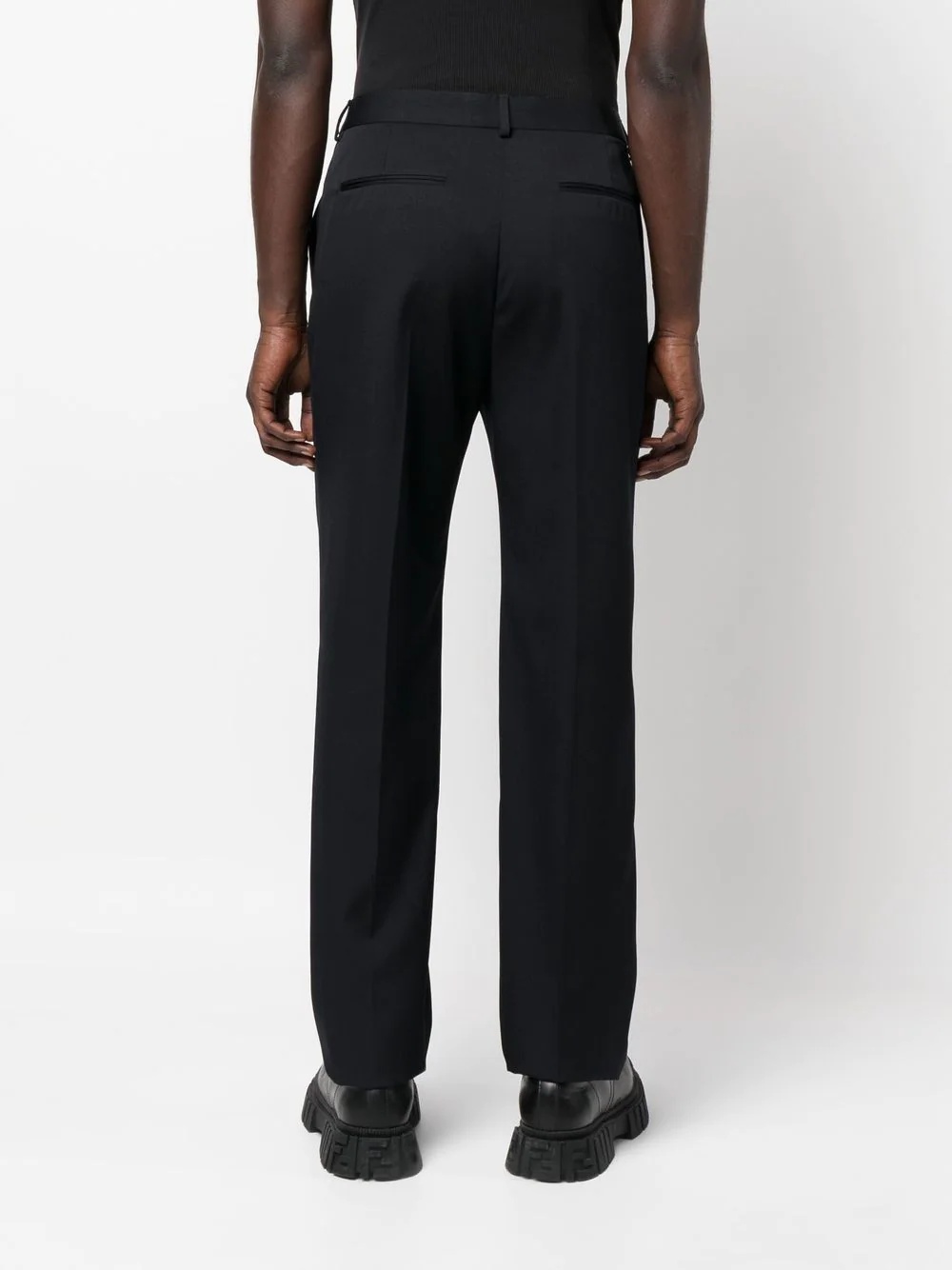 straight-leg tailored trousers - 4