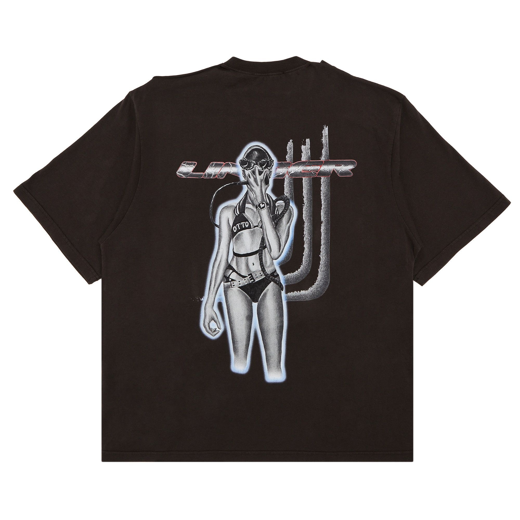 Ottolinger Oversized T-Shirt With Flap 'Dark Brown' - 2