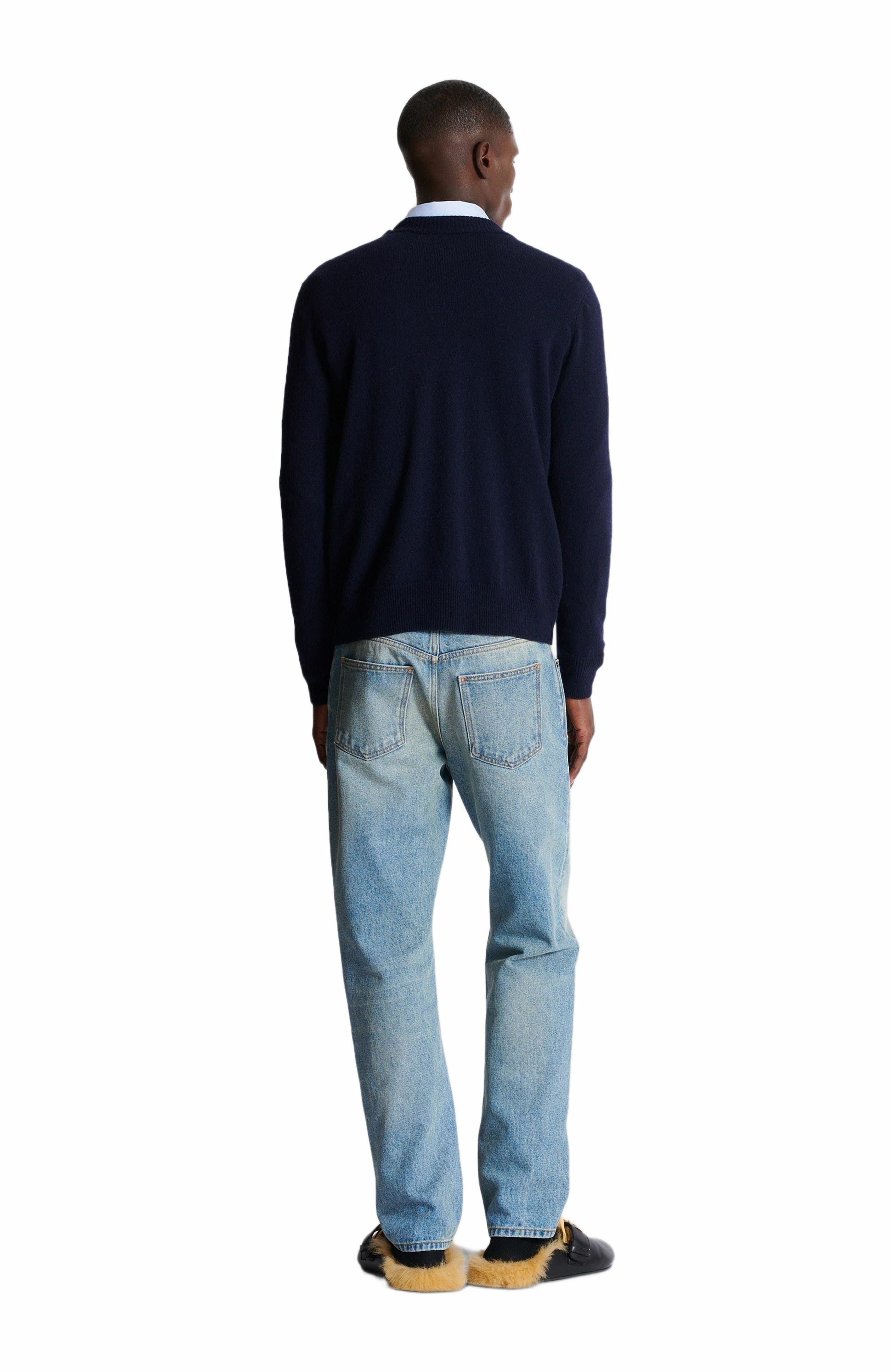 Balmain Eco-cashmere jumper in Navy at Nordstrom - 4