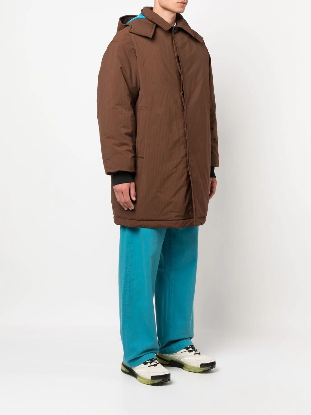 button-up mid-length parka - 3