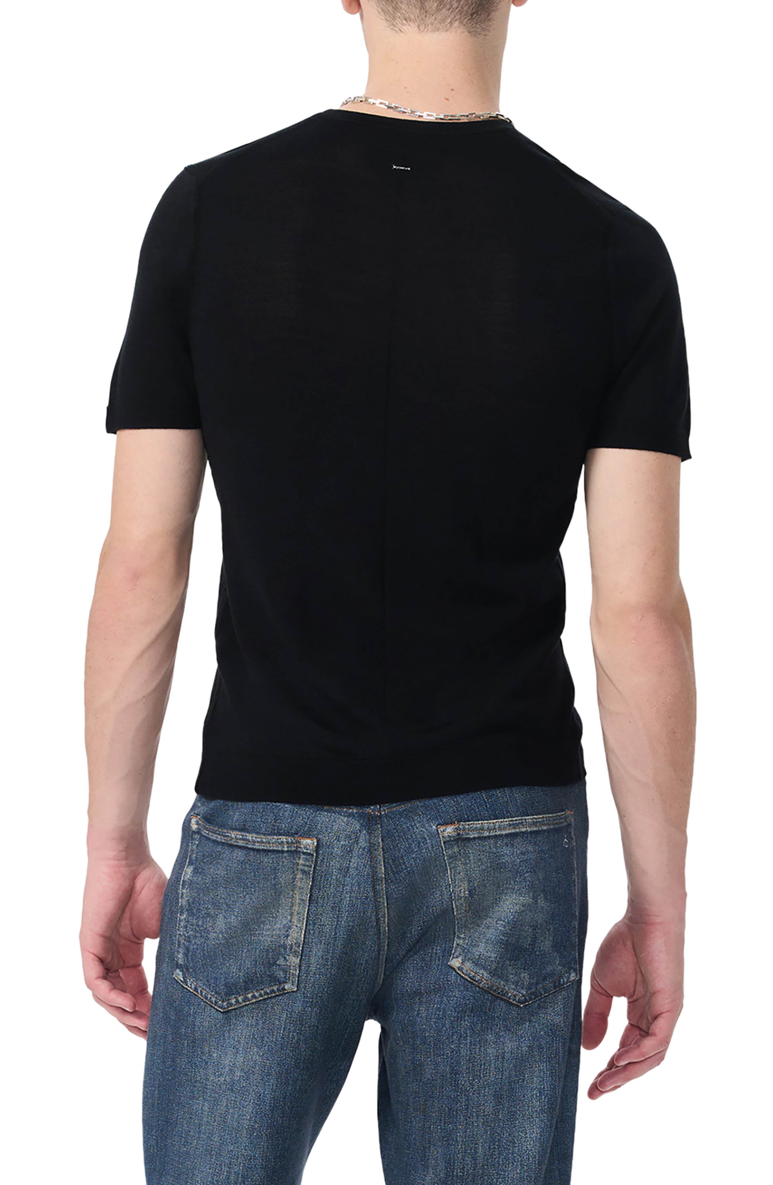 rag & bone Aulton Wool Blend T-Shirt in Black at Nordstrom - 2