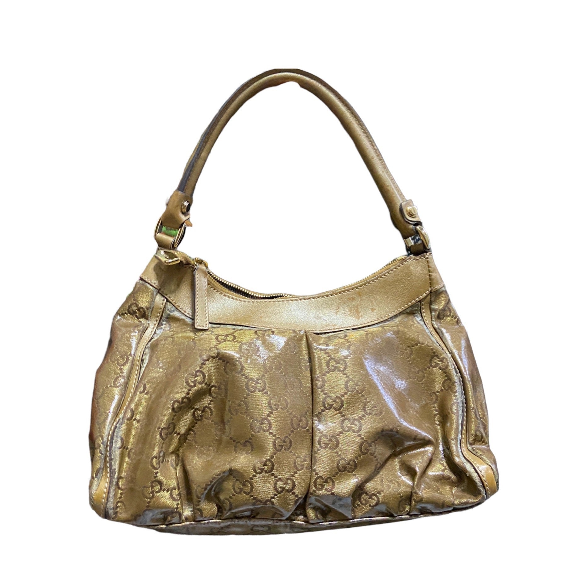Gucci GG Crystal Abbey D-Ring hobo Shoulder Bag Brown - 2