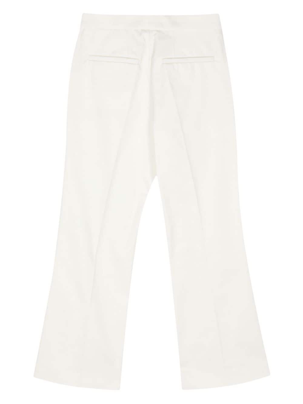 mid-rise flared gabardine trousers - 2