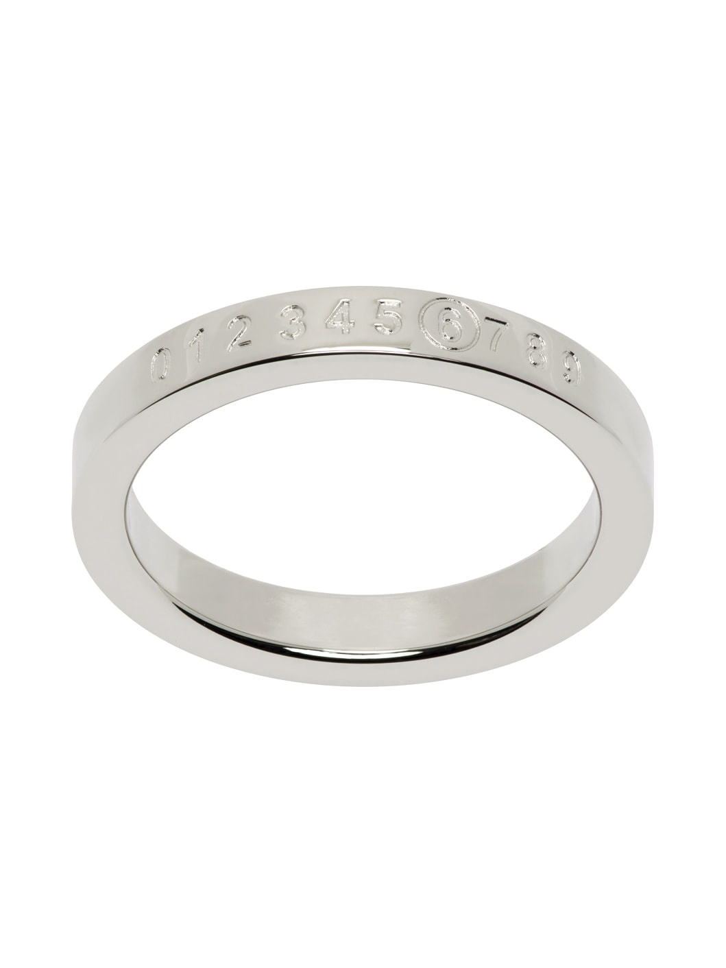 Silver Numeric Minimal Signature Ring - 1