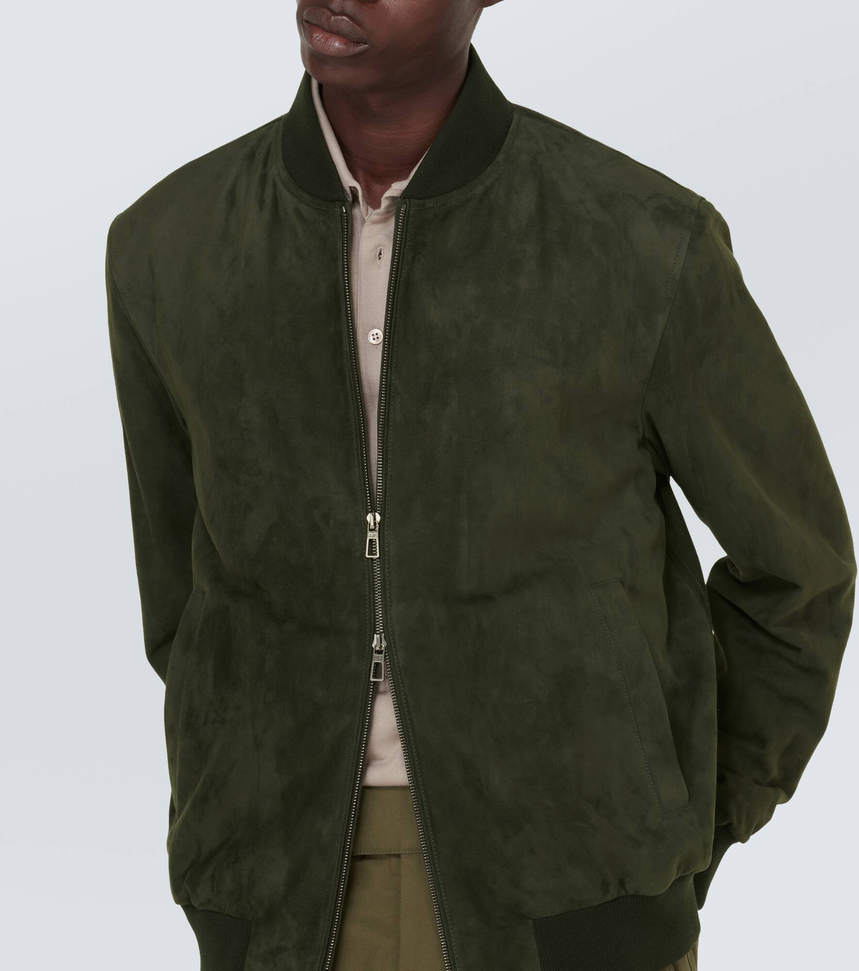 Loro Piana suede bomber jacket - 5