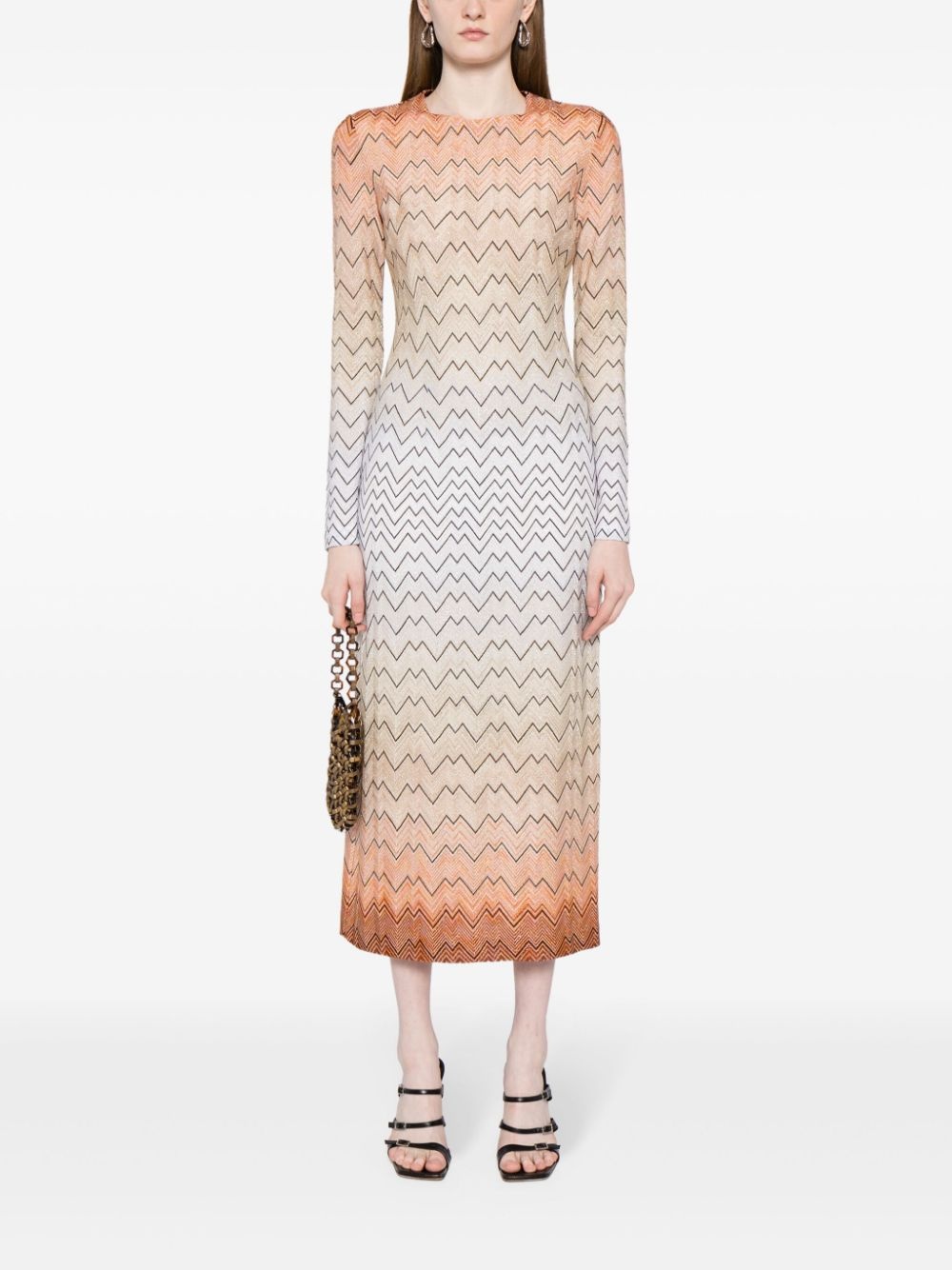 zigzag midi dress - 2