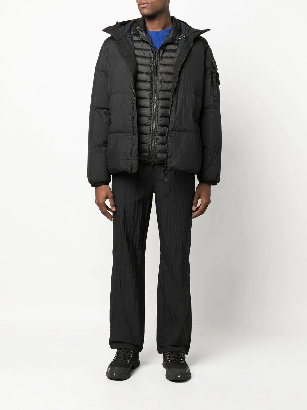 Compass-patch puffer jacket - 2