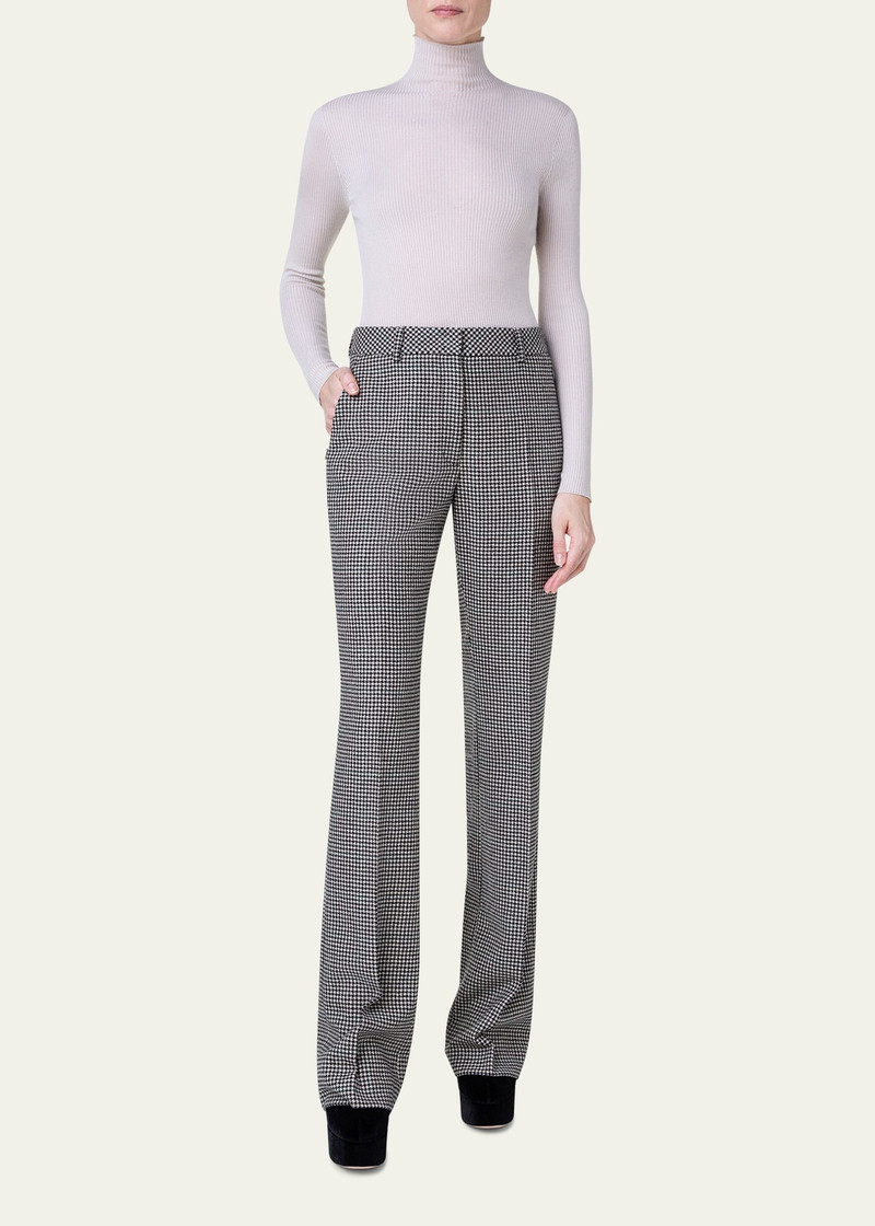 AKRIS Cashmere-Silk Fine Ribbed Knit Pullover outlook