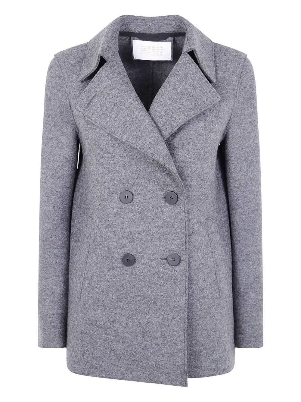Introducing the 'WOMEN PEACOAT PRESSED WOOL' by HARRIS WHARF LONDON, a distinguished coat that epito - 1