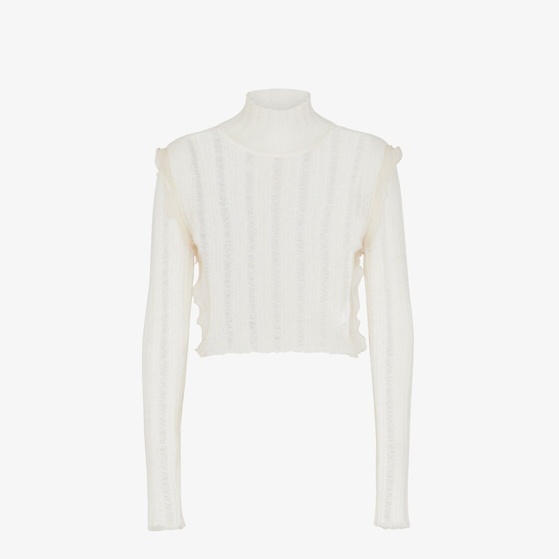 White nylon and mohair sweater - 1