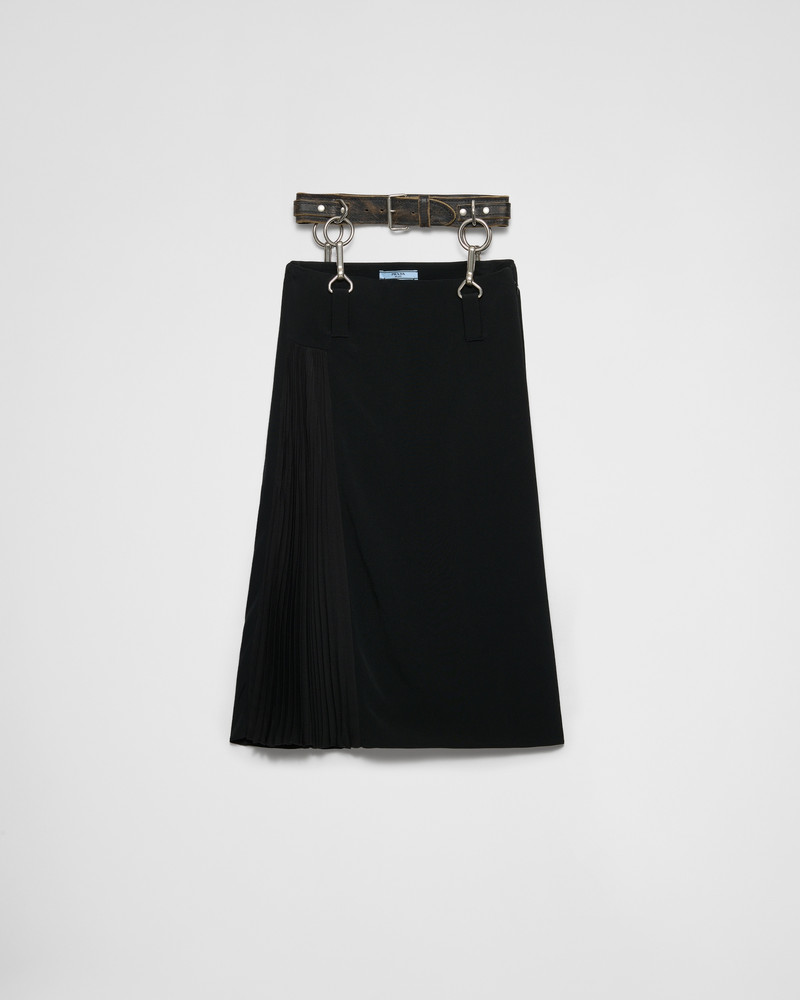Pleated cady crepe skirt 1