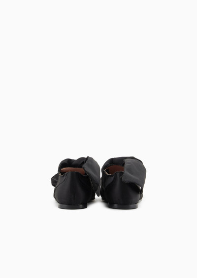 EMPORIO ARMANI Satin slippers with knot outlook