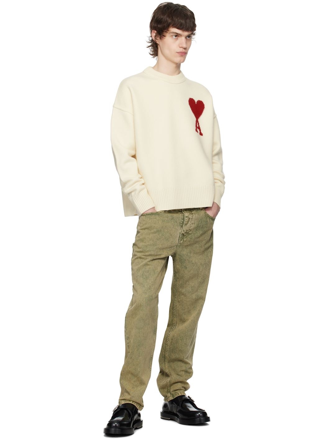 Off-White Wool Ami de Coeur Sweater - 4
