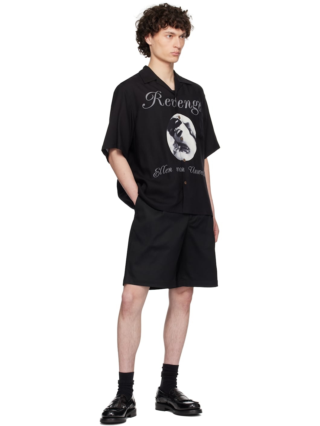 WACKO MARIA Black 'Ellen Von Unwerth' Shirt | REVERSIBLE