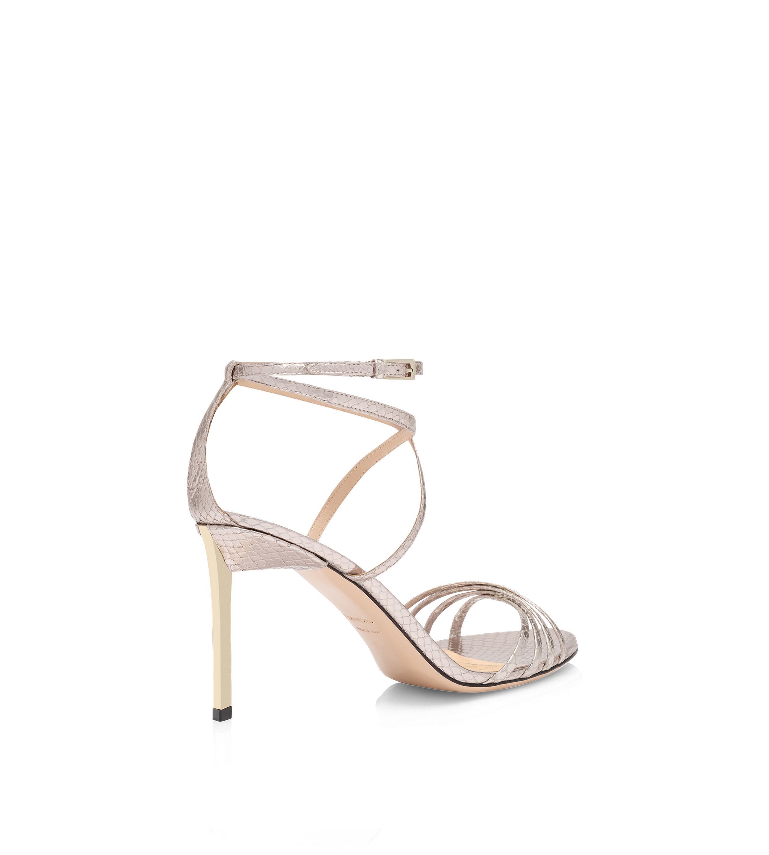 LAMINATED STAMPED PYTHON IDA SANDAL - 3