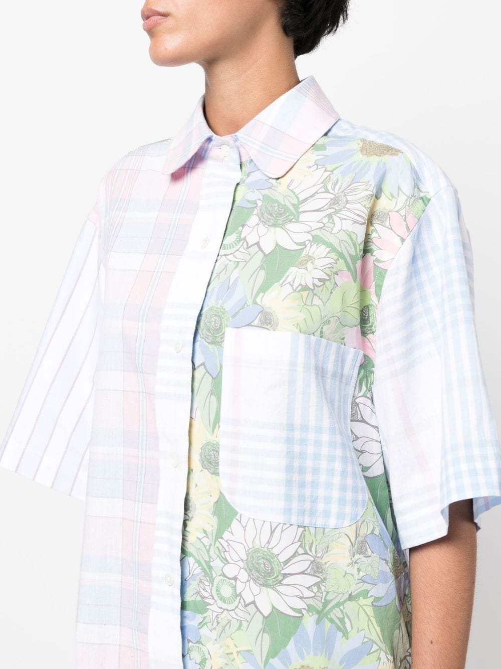 floral-print shirtdress - 5