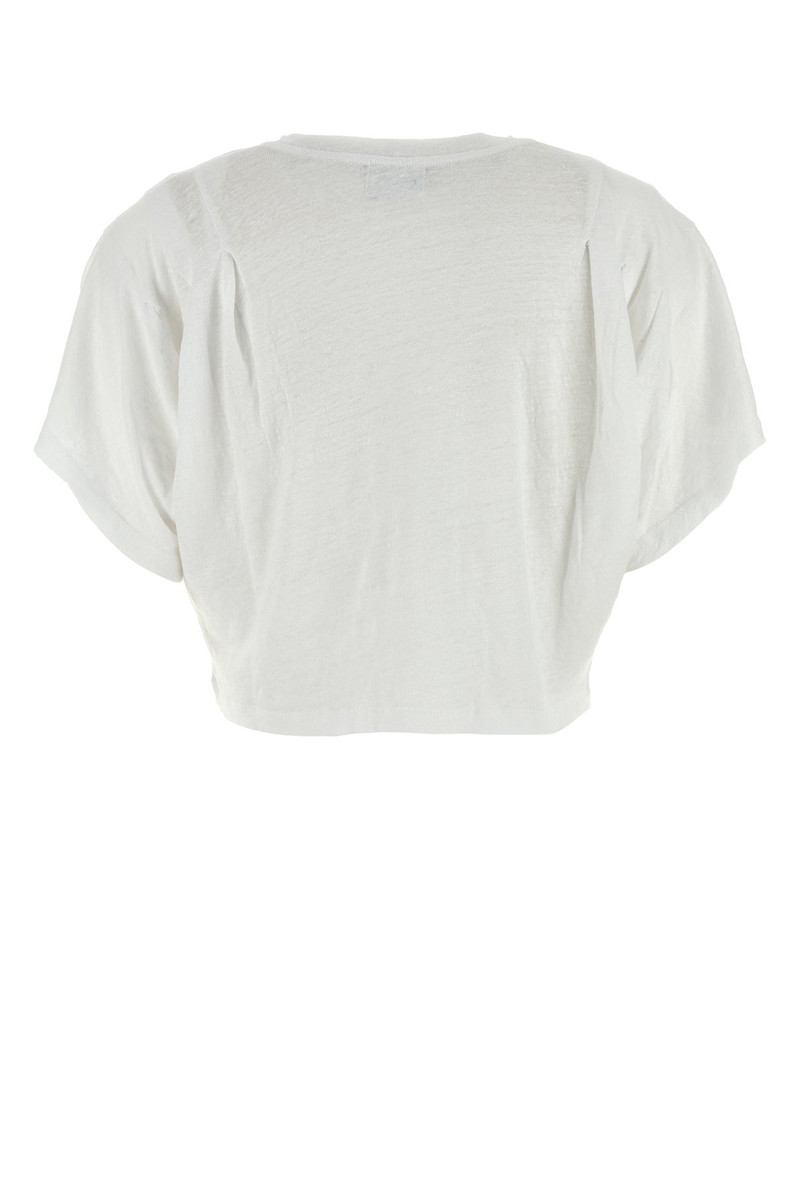 Isabel Marant Étoile White linen Kyanza t-shirt outlook