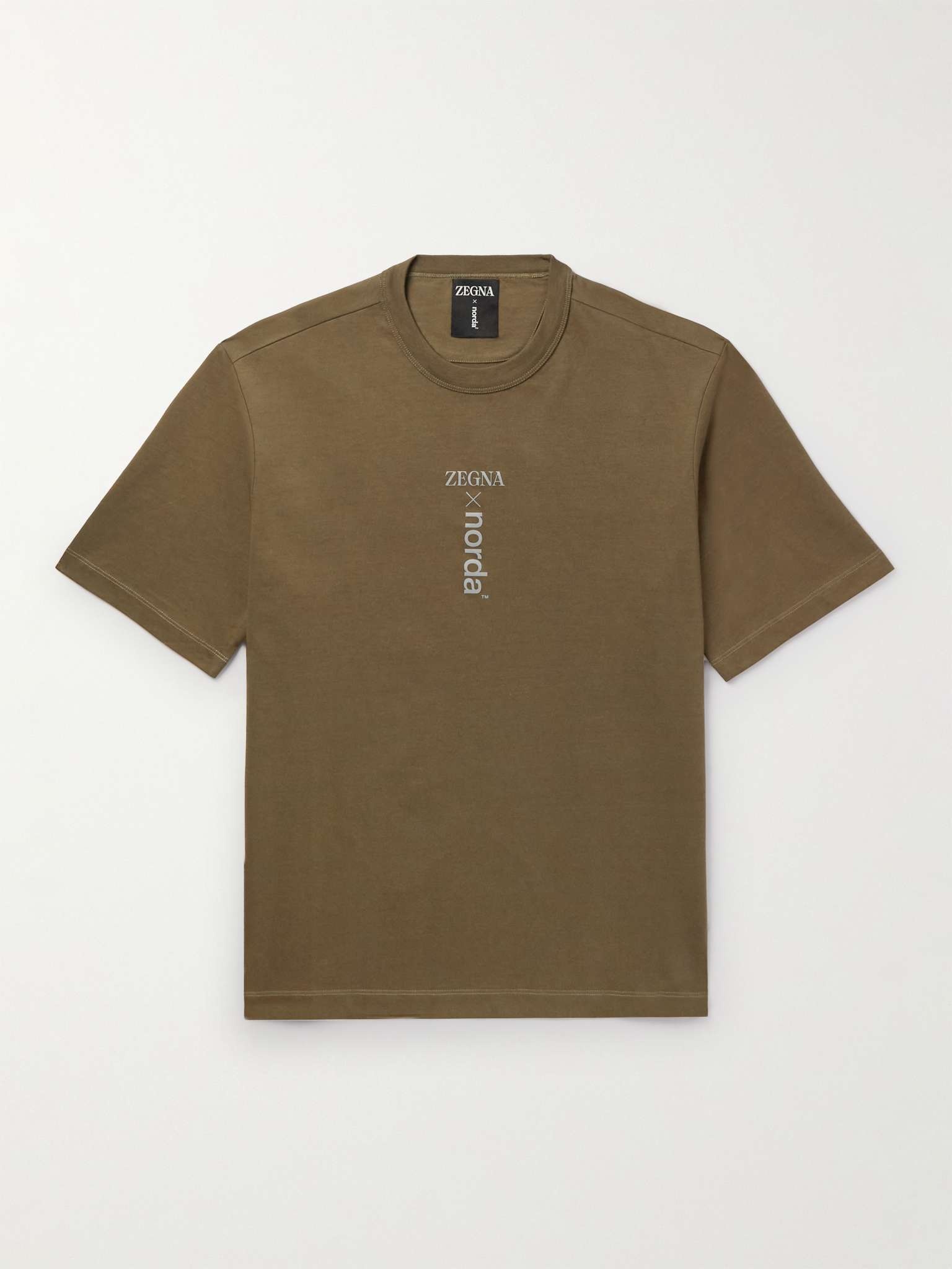 ZEGNA Logo-Print Cotton-Jersey T-Shirt