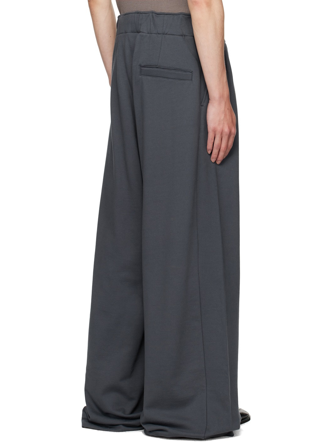 Blue Pleated Sweatpants - 3