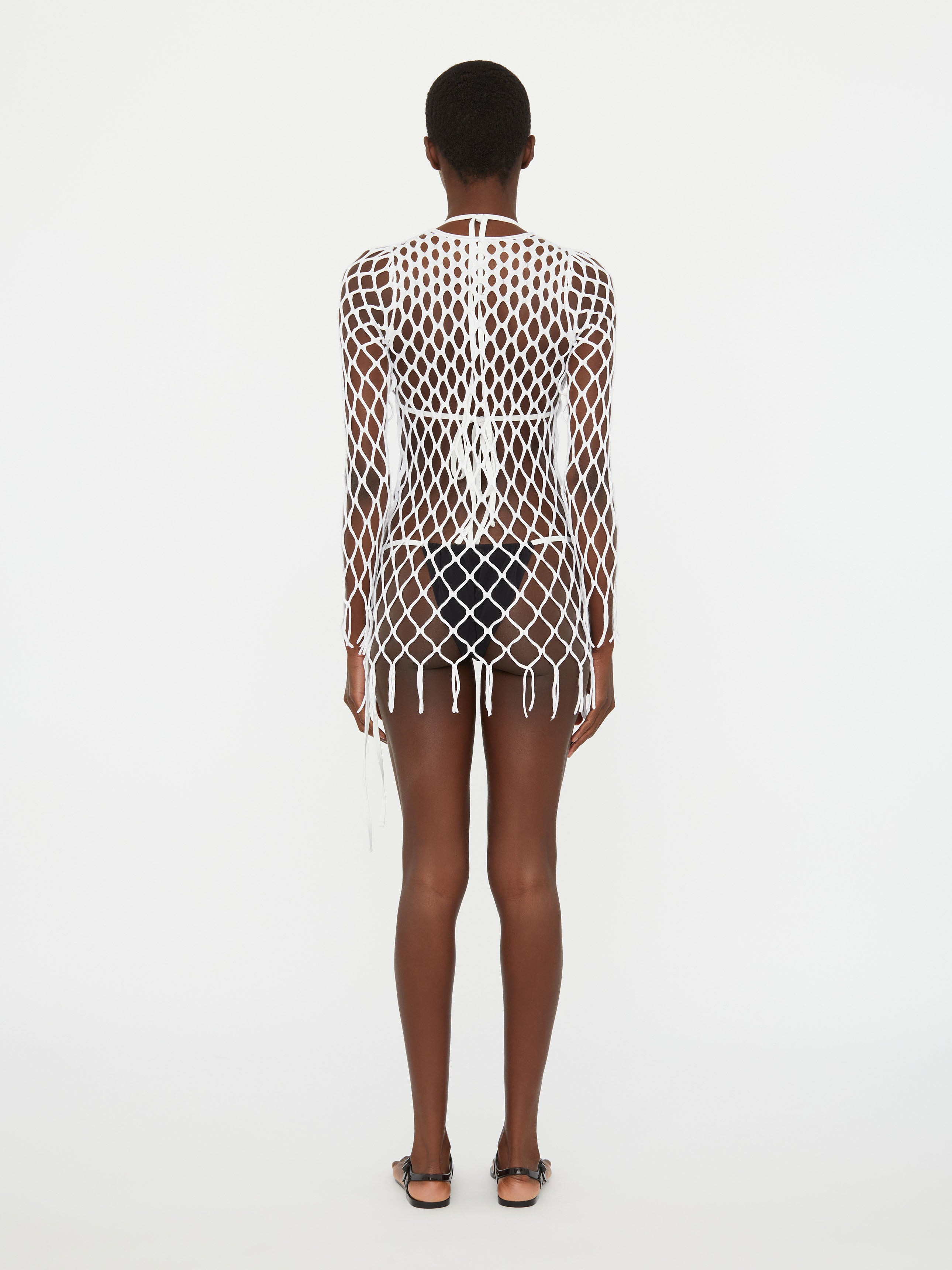 Knitted Mesh Mini Dress - 4