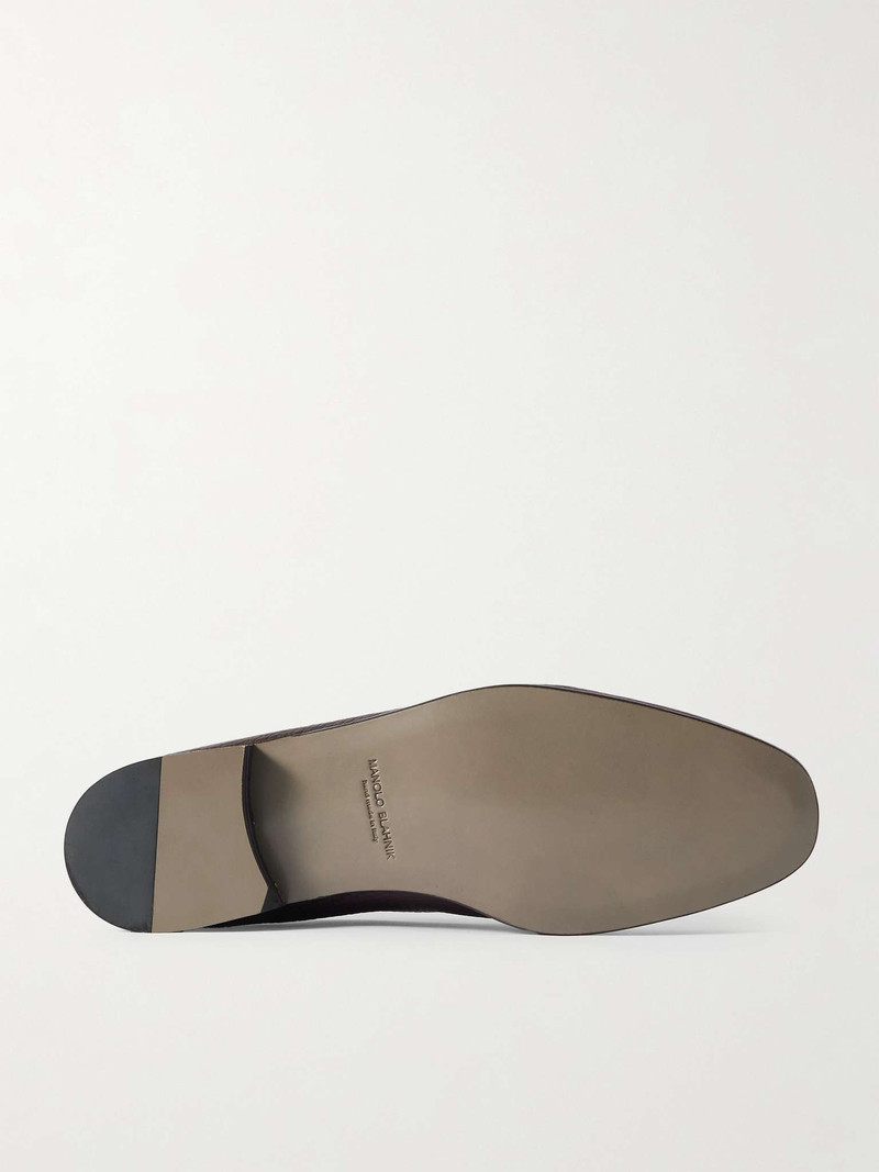 Manolo Blahnik Truro Full-Grain Leather Loafers outlook