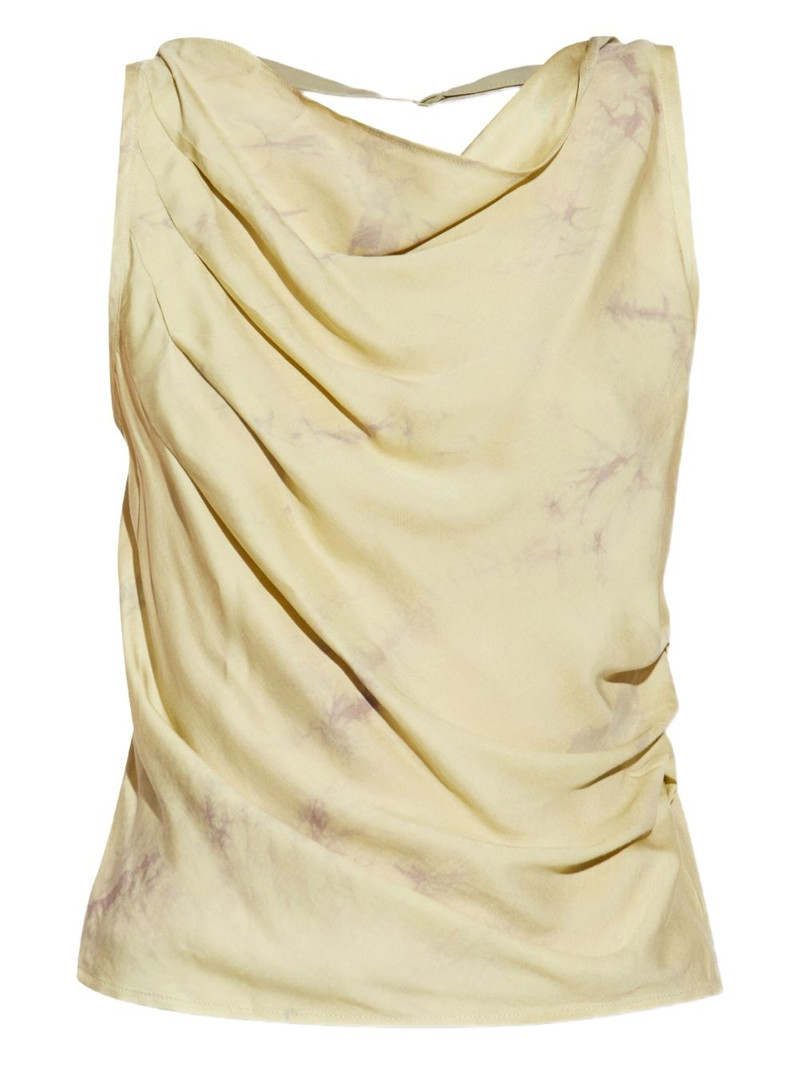 draped sleeveless blouse 1