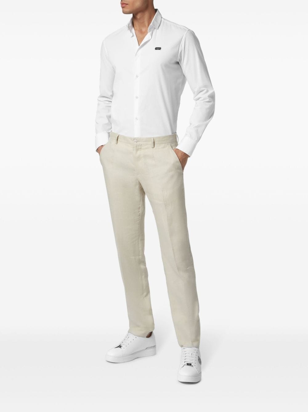 linen tailored trousers - 2