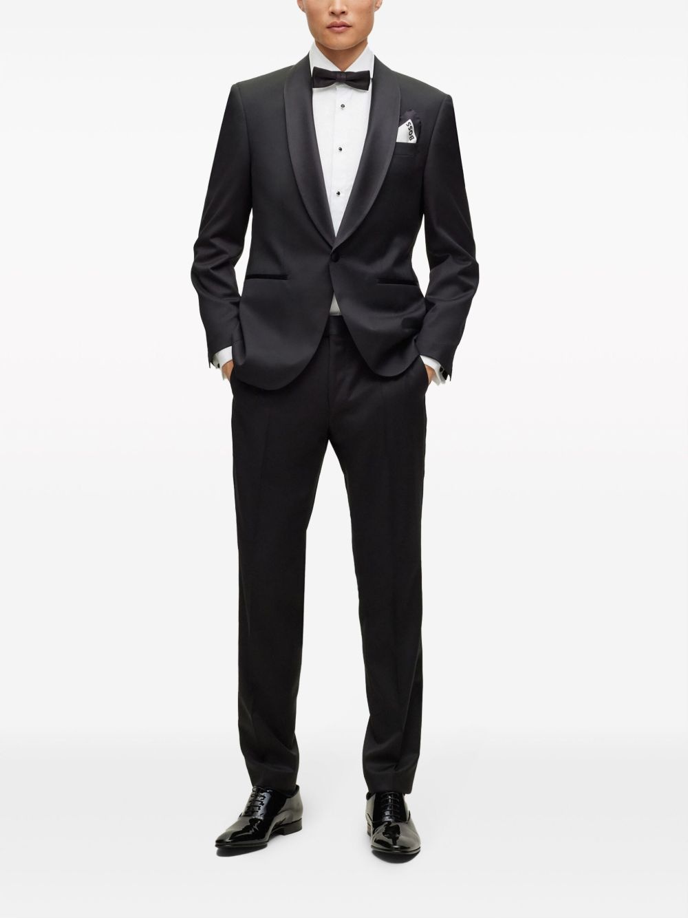 tapered-leg virgin wool trousers - 2