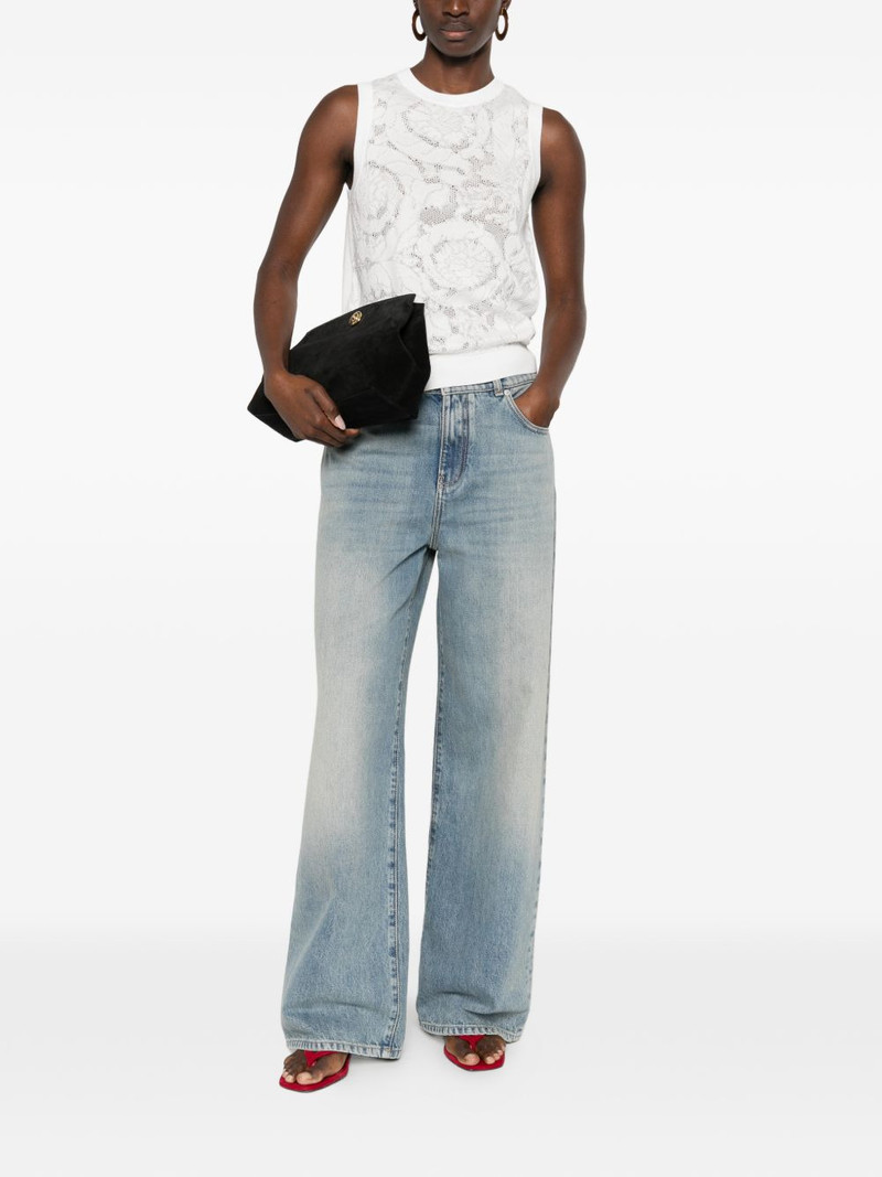 VERSACE lace knit top outlook