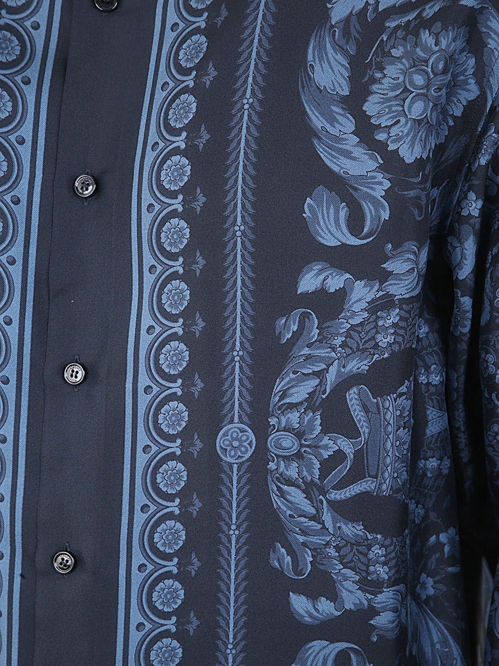 INFORMAL SHIRT BAROCCO PRINT SILK TWILL FABRIC - 8