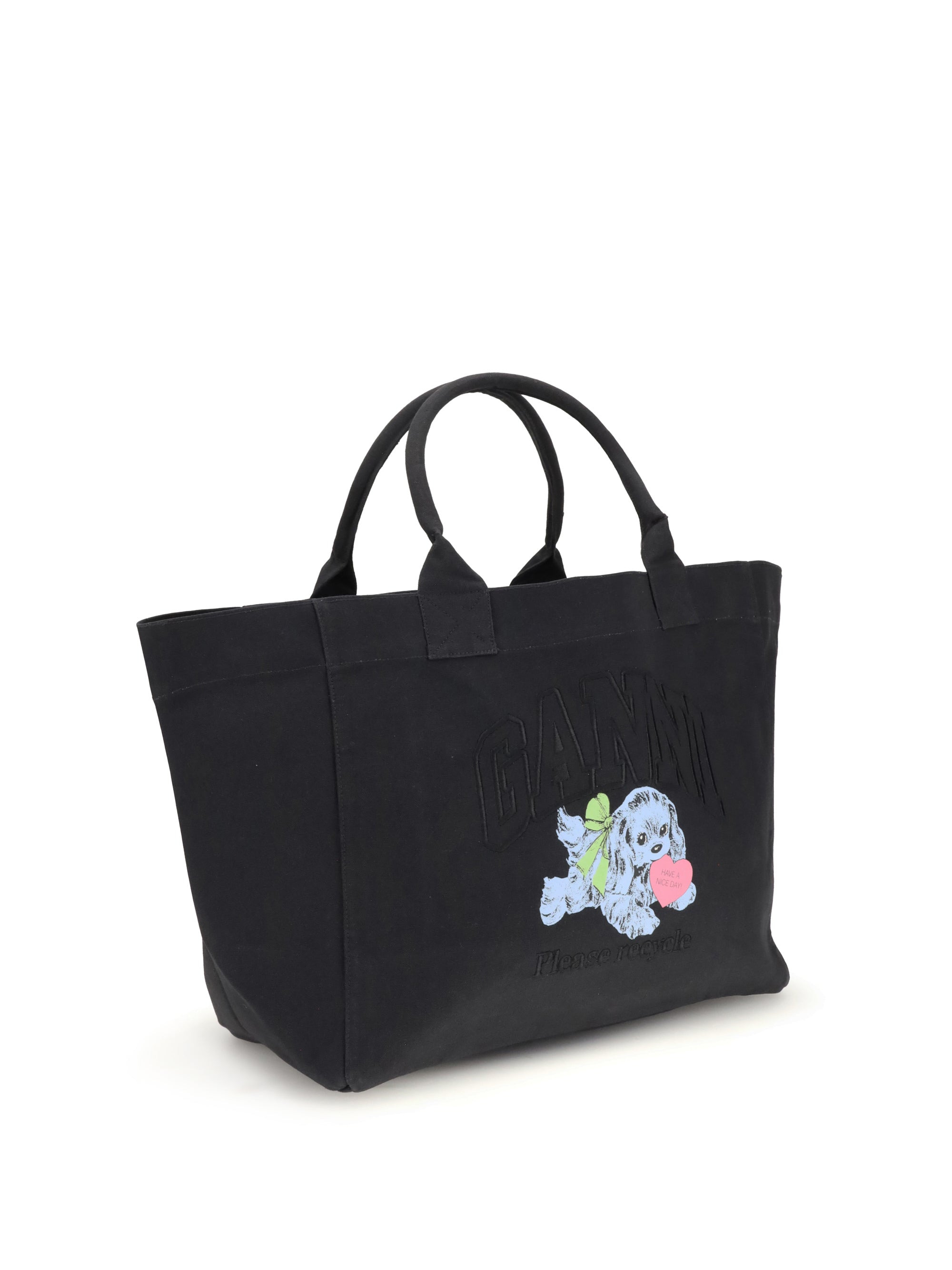 Ganni Women Shopper Xxl Pocket Dog Print - 2