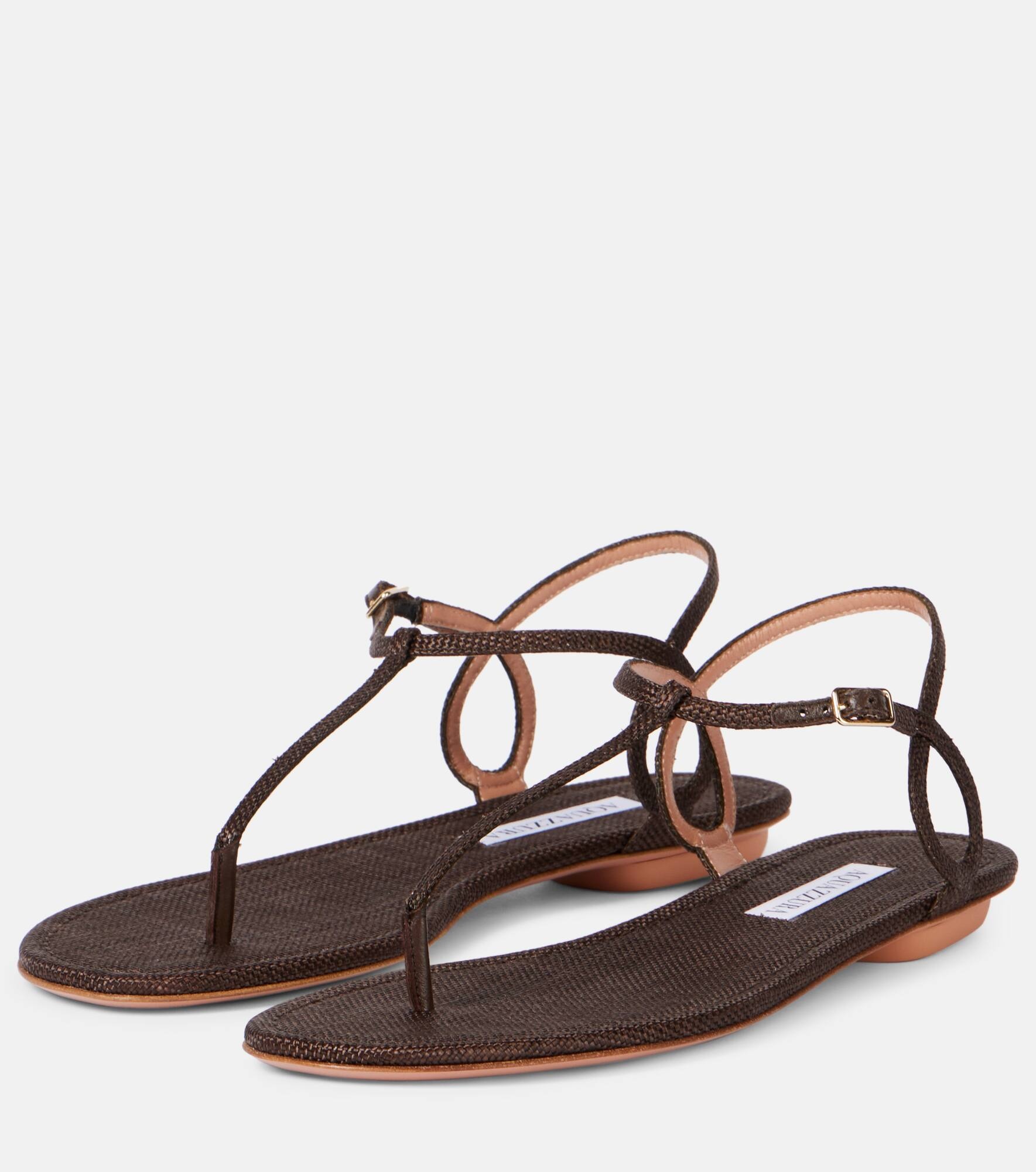Almost Bare raffia-effect sandals - 4