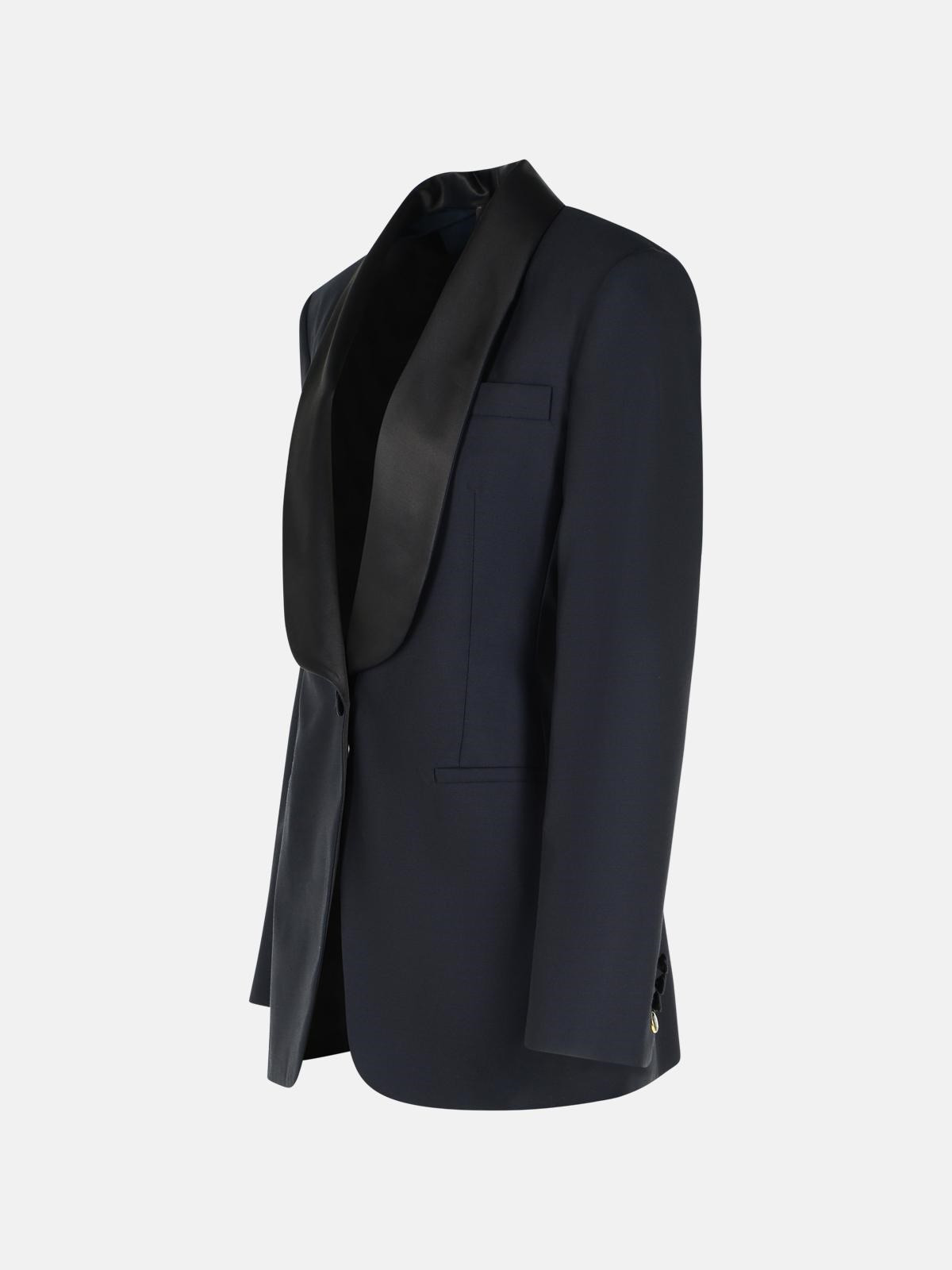 'ANDINA' BLAZER IN BLUE VIRGIN WOOL BLEND - 2