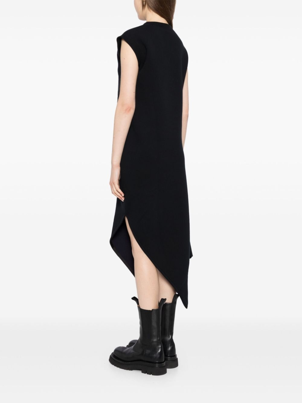 asymmetric scuba dress - 4