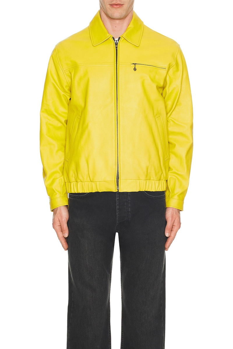 thisisneverthat® Leather Harrington Jacket outlook