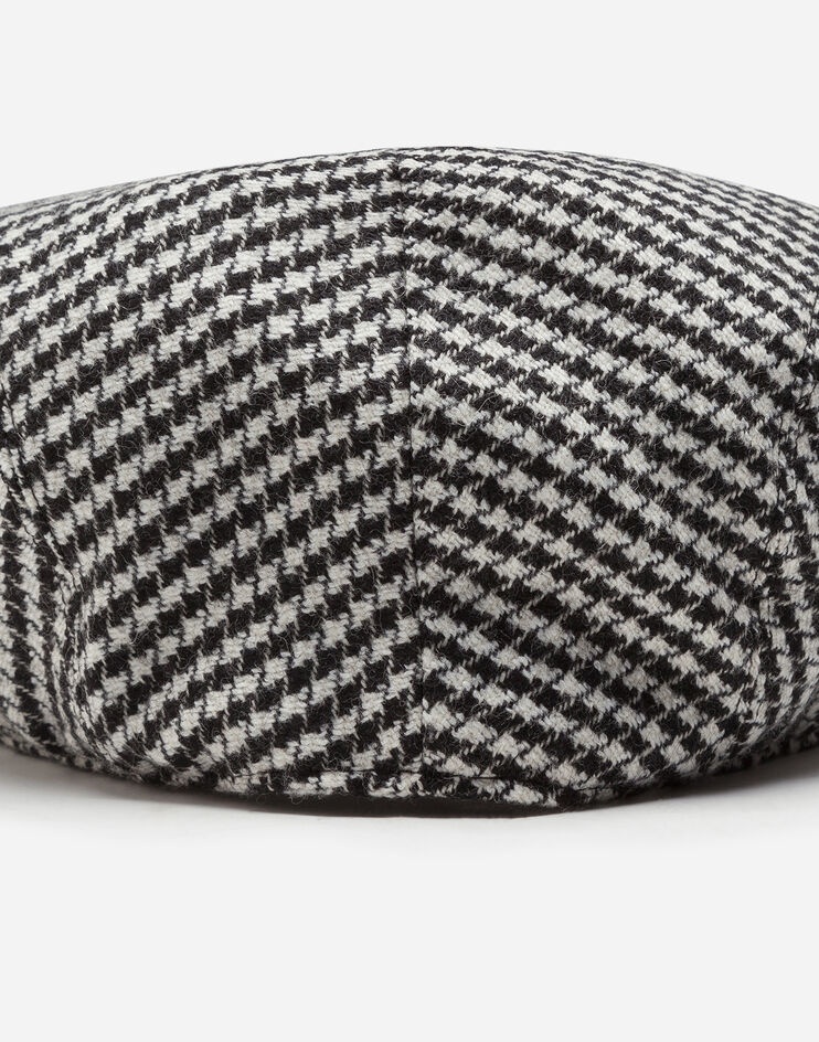 Wool houndstooth flat cap - 2