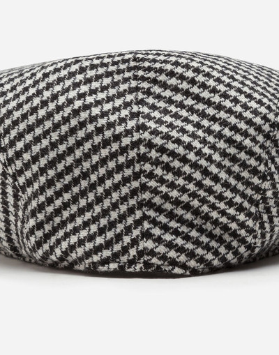 Dolce & Gabbana Wool houndstooth flat cap outlook