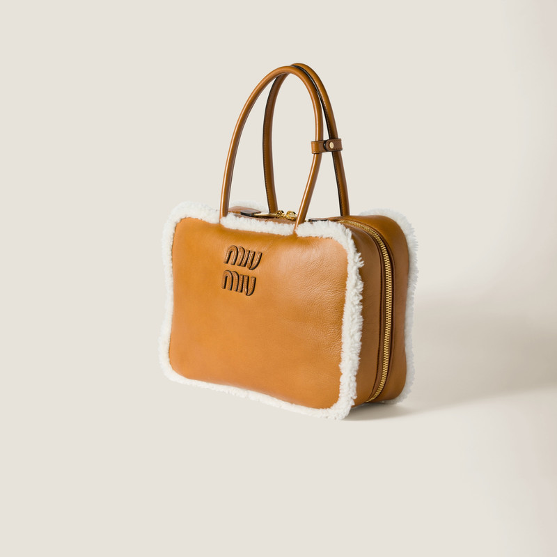 Miu Miu Beau shearling top-handle bag outlook