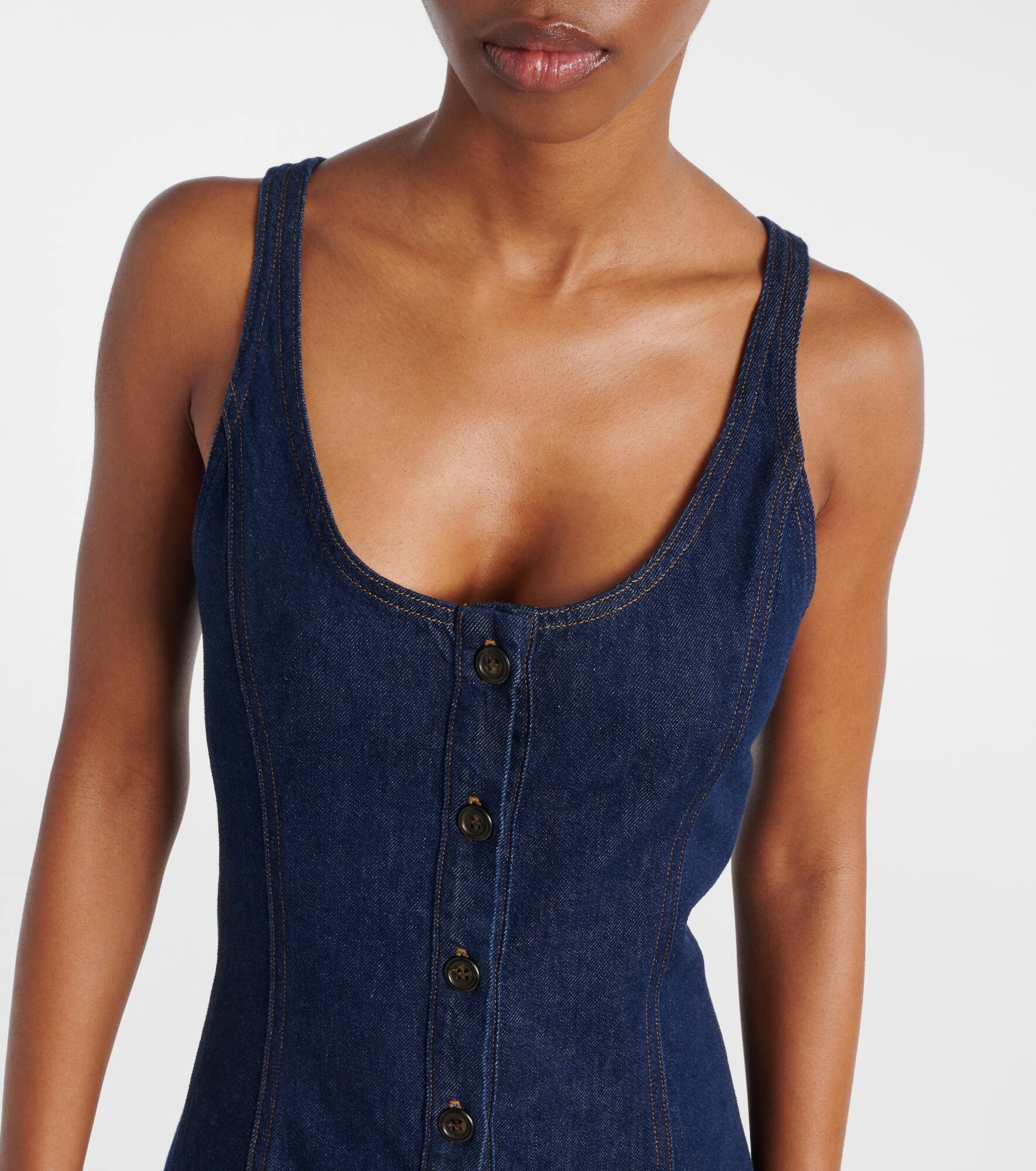 x Argent Farrow denim midi dress - 4