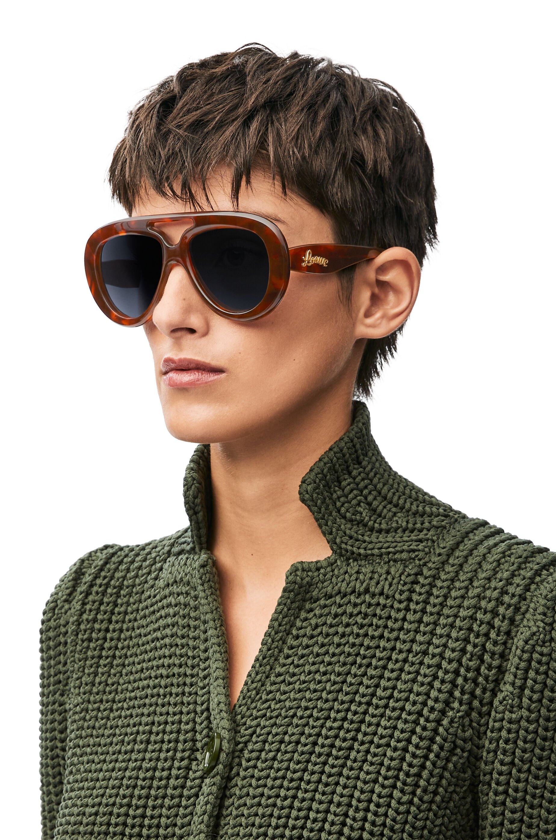 Round Spoiler Aviator sunglasses - 2