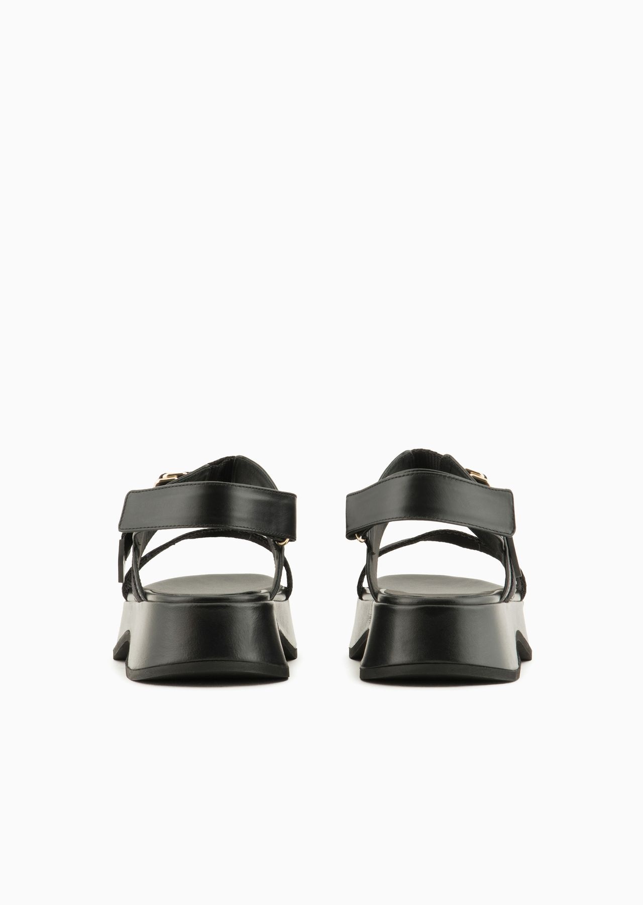 Leather wedge sandals - 4