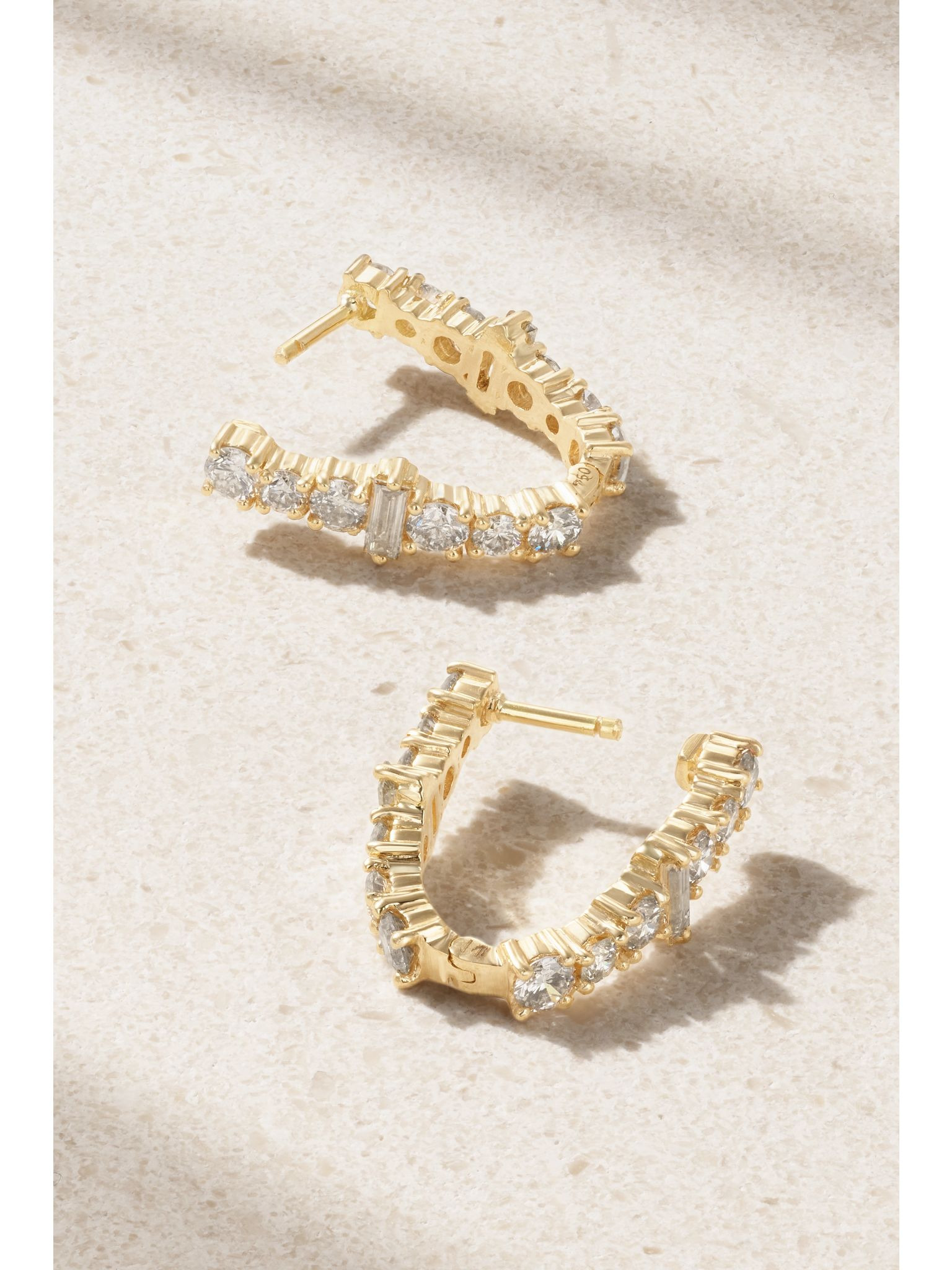 Rivulet 18-karat gold diamond hoop earrings Gold - 3