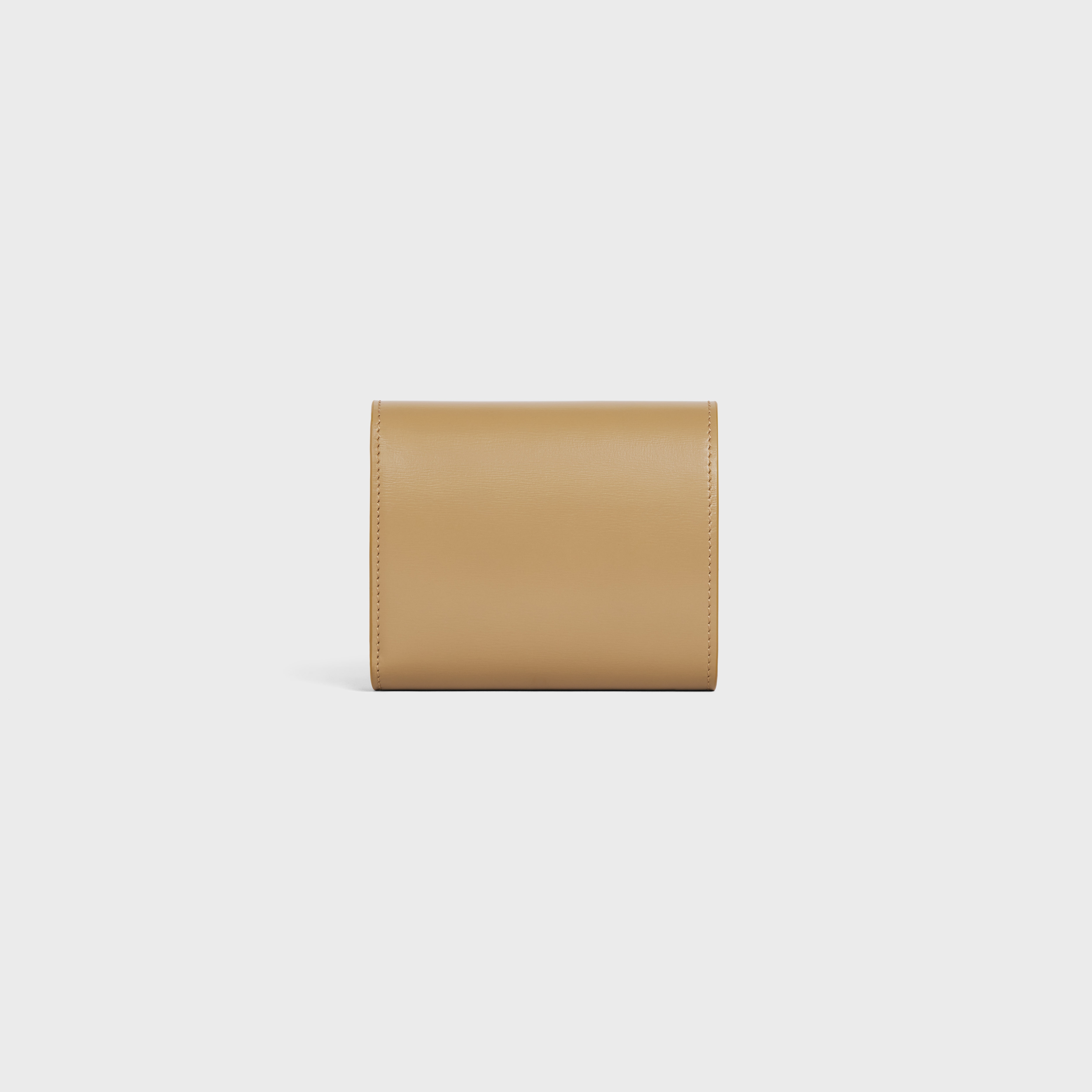 Triomphe Small Flap Wallet in Shiny calfskin - 3