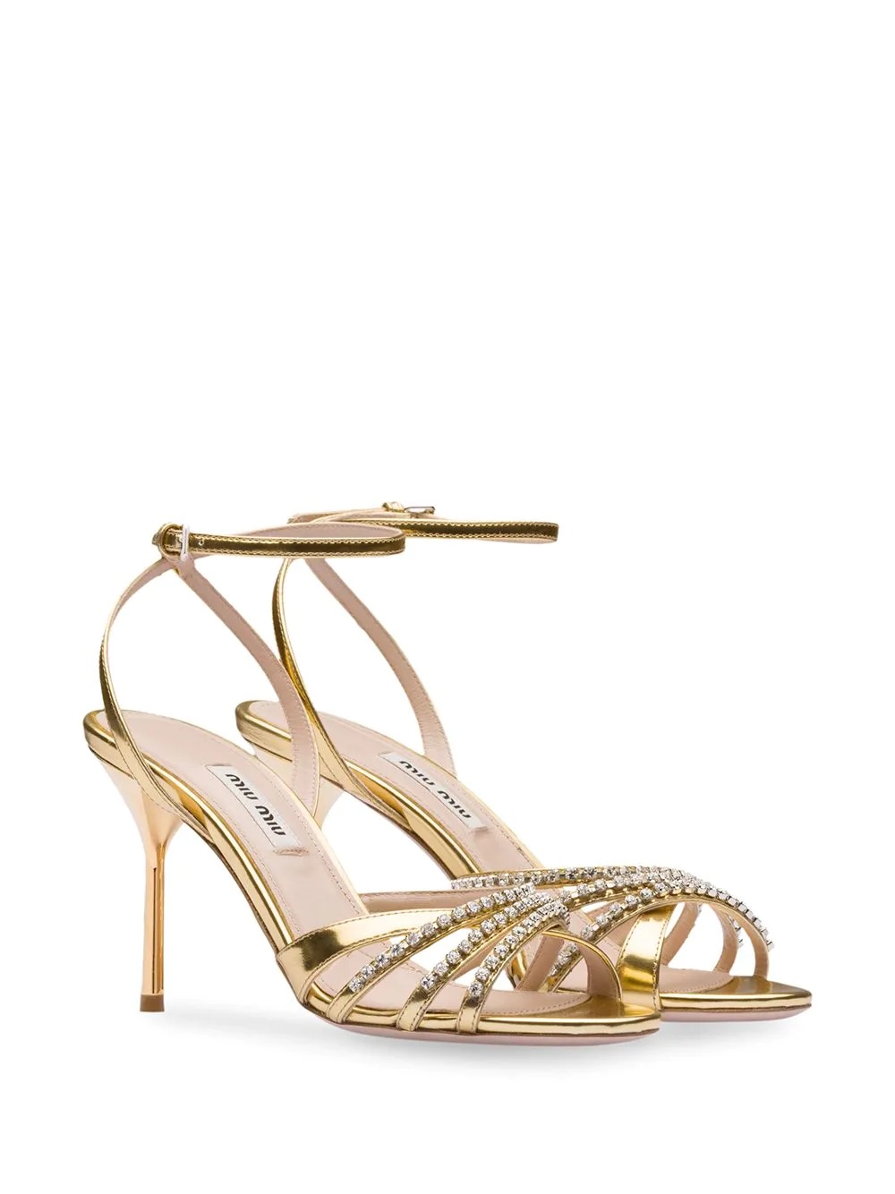 metallic 85mm sandals - 2