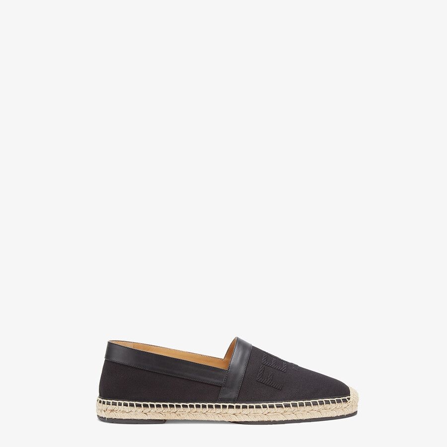 Black canvas espadrilles - 1